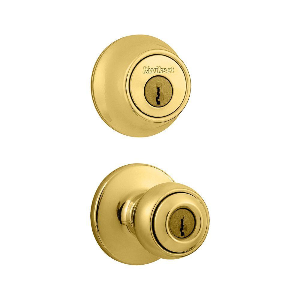 Polo Satin Nickel Single Cylinder Entry Door Knob Lock Deadbolt Combo Pack with Microban Antimicrobial Technology - Super Arbor