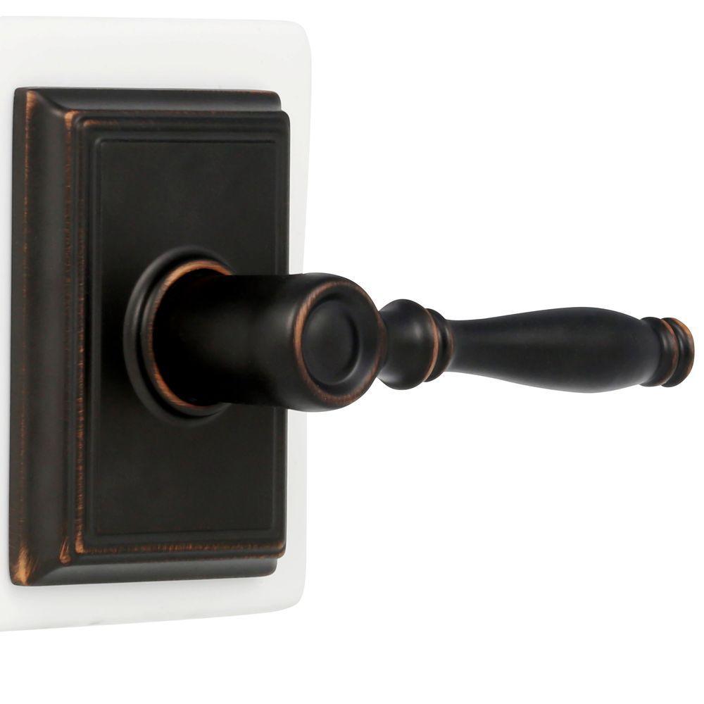 Birmingham Aged Bronze Passage Hall/Closet Door Lever with Addison Trim - Super Arbor