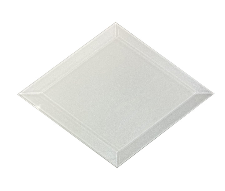 Abolos Diy White 6-in x 8-in Glossy Glass Subway Diamond Peel and stick Wall Tile product image