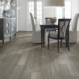 Shaw White oak Maltese Cross hardwood flooring — installed room view