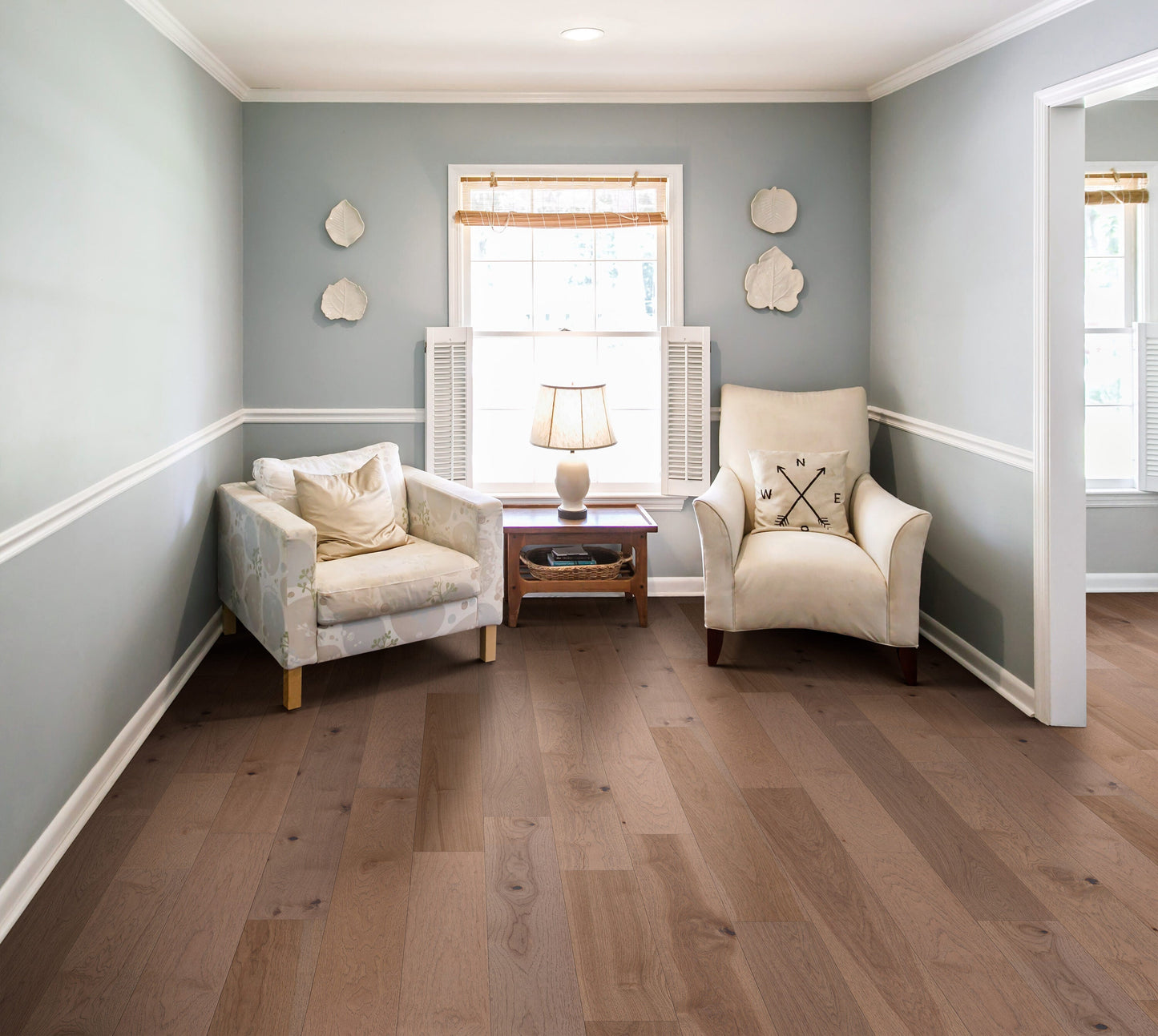 Shaw Hickory Tides hardwood flooring — installed room view