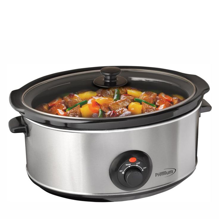 7 Qt. Stainless Steel Slow Cooker with Keep Warm Setting