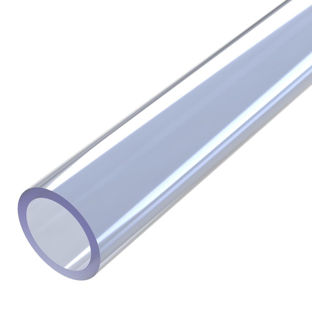 1-1/4 in. x 5 ft. Furniture Grade Sch. 40 PVC Pipe in Clear - Super Arbor