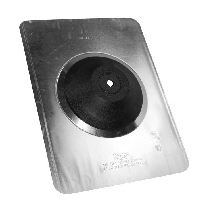 Aurora No-Calk 9-1/2 in. x 12-1/2 in. Solar Vent Pipe Roof Flashing with 1/2 in. - 1 in. Adjustable Diameter - Super Arbor