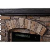 36 in. Freestanding Electric Fireplace in Tan - Super Arbor