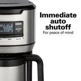 12-Cup Black Programmable Front-Fill Coffee Maker with Thermal Carafe