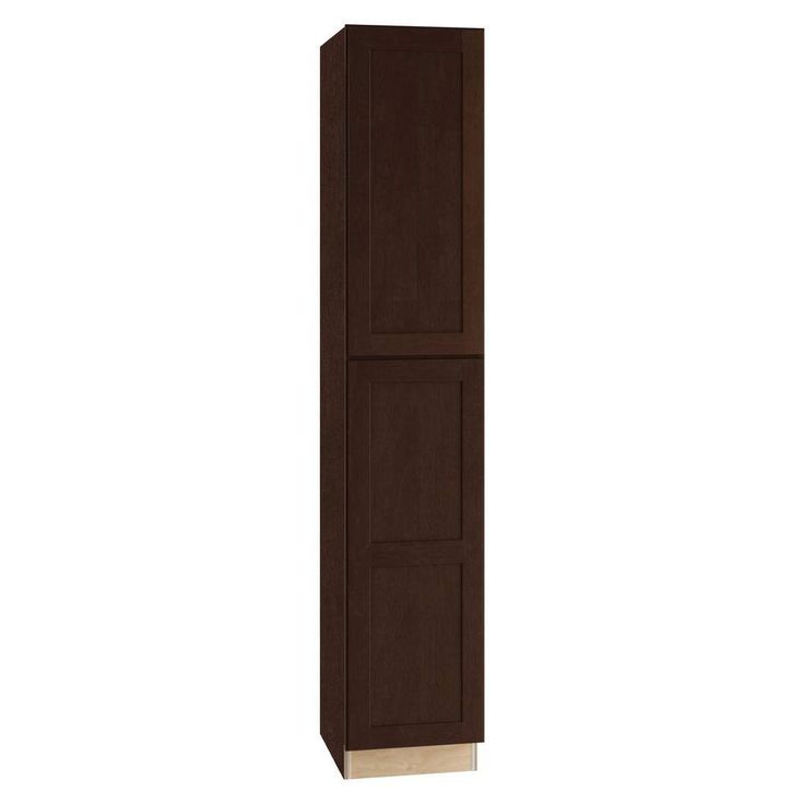 Home Decorators Collection Newport 18 in. W x 24 in. D x 96 in. H Assembled Plywood Pantry Kitchen Cabinet in Manganite with 4ROT Soft Close RH