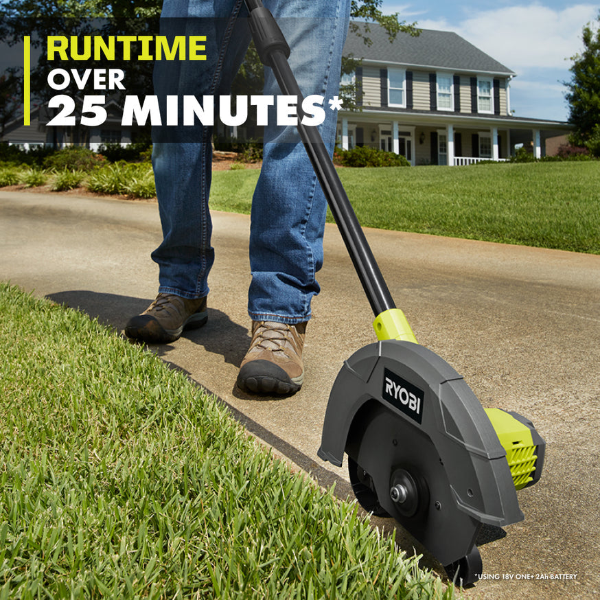 RYOBI ONE+ 9 in. 18-Volt Lithium-Ion Cordless Battery Edger (Tool Only)