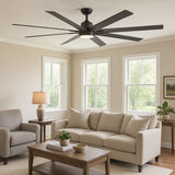 Home Decorators Collection Kensgrove 72-inch Matte Black Ceiling Fan with LED Light and Remote
