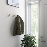 Modern Slant 2-1/4 in. White and Pine Single Prong Hook (5-Pack) - Super Arbor