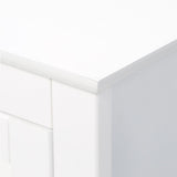 28-1/2 in. W x 36 in. H x 12-1/2 in. D Wood Bathroom Linen Storage Floor Cabinet in White - Super Arbor