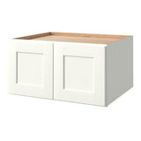 allen + roth Aveley 36-in W x 18.125-in H x 24-in D Linen Maple Door Wall Semi-Custom Cabinet