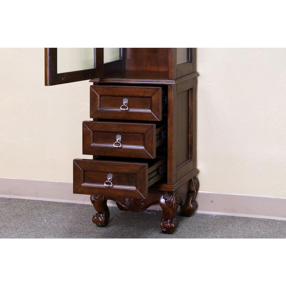 Bevington 18 in. W x 67 in. H x 14 in. D Bathroom Linen Storage Cabinet in Walnut - Super Arbor