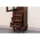 Bevington 18 in. W x 67 in. H x 14 in. D Bathroom Linen Storage Cabinet in Walnut - Super Arbor