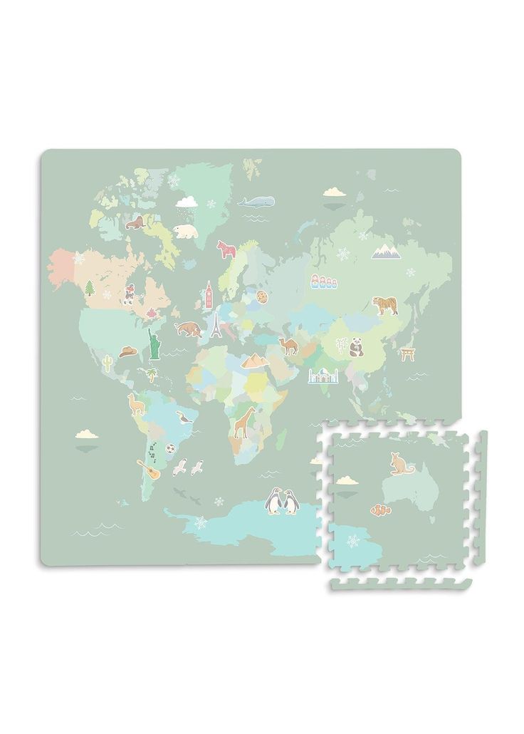 FloorPops Around the World Interlocking Floor Tiles 9 Tiles/9 sq. ft.