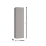 Home Decorators Collection Newport 18 in. W x 12 in. D x 42 in. H Assembled Plywood Wall Kitchen Cabinet in Pearl Gray with Soft Close