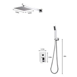 1-Spray Patterns with 1.5 GPM 10 in. Wall Mount Dual Shower Heads in Chrome - Super Arbor