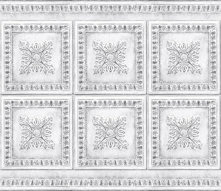 InHome Ornamental Tin White Peel & Stick Backsplash Tiles