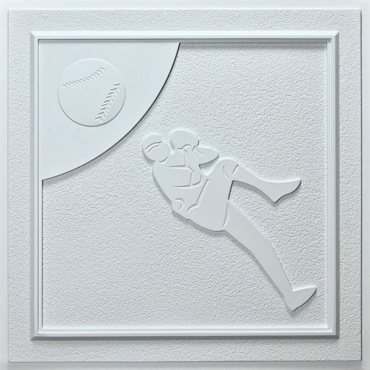 Baseball White 24-inch Ceiling Tiles (10 tiles)