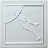 Baseball White 24-inch Ceiling Tiles (10 tiles)