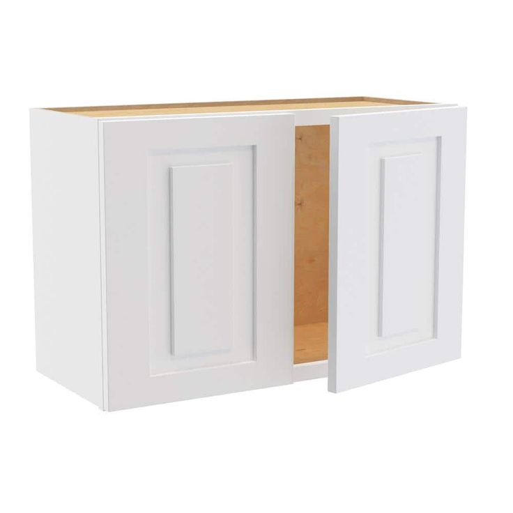 Home Decorators Collection Grayson 27 in. W x 12 in. D x 18 in. H Assembled Plywood Wall Bridge Kitchen Cabinet in Pacific White with Soft Close