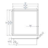 16 in. x 16 in. x 4 in. Niche in Polished Stainless Steel - Super Arbor