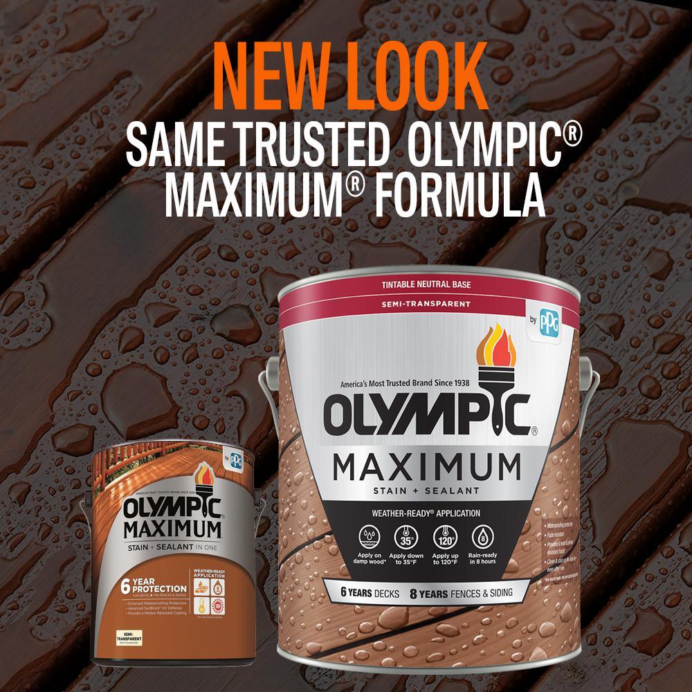 Olympic Maximum 5 gal. Black Walnut Semi-Transparent Exterior Stain and Sealant in One - Super Arbor