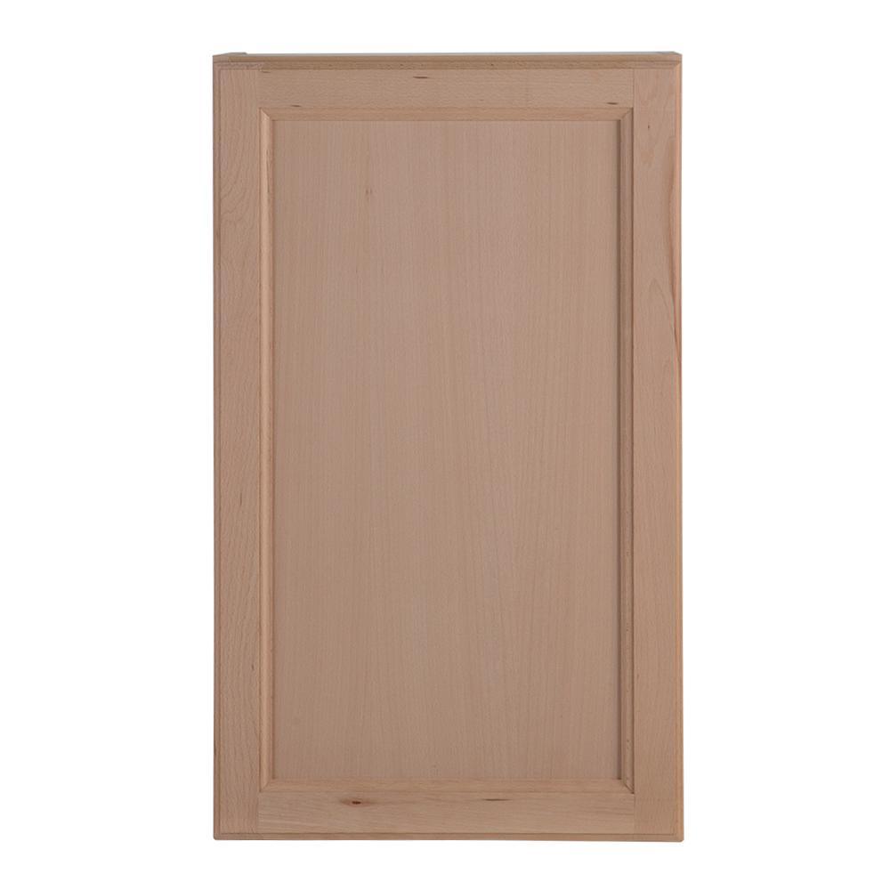 Easthaven Shaker Assembled 36x30x12 in. Frameless Wall Cabinet in Unfinished Beech - Super Arbor