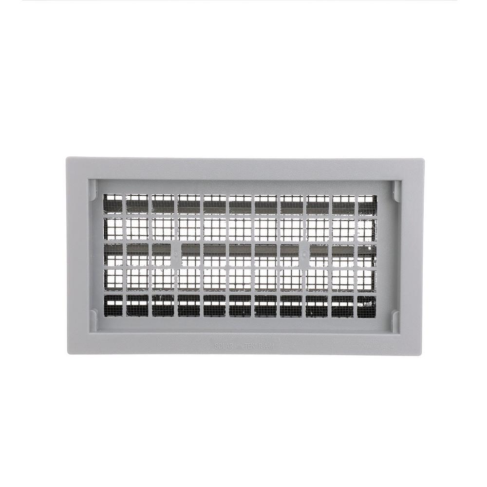 16 in. x 8 in. Automatic Foundation Vent in Gray (Carton of 10) - Super Arbor