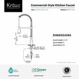 Kraus Premier Kitchen Faucet Stainless Steel 1-Handle Deck-Mount Pre-rinse Handle Kitchen Faucet
