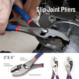 WORKPRO 7-piece Pliers Set (8-inch Groove Joint Pliers, 6-inch Long Nose, 6-inch Slip Joint, 4-1/2 Inch Long Nose, 6-inch Diagonal, 7-inch Linesman, 8-inch Slip Joint) for DIY & Home Use - Free Delivery