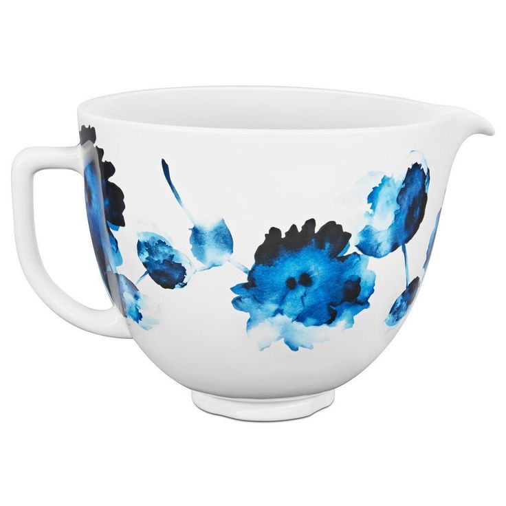 5 Qt. Ink Watercolor Patterned Ceramic Bowl