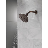 5-Spray 6 in. Single Wall Mount Fixed Shower Head in SpotShield Venetian Bronze - Super Arbor