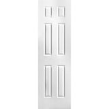 30 in. x 80 in. Textured 6-Panel Hollow Core Primed Composite Interior Door Slab - Super Arbor