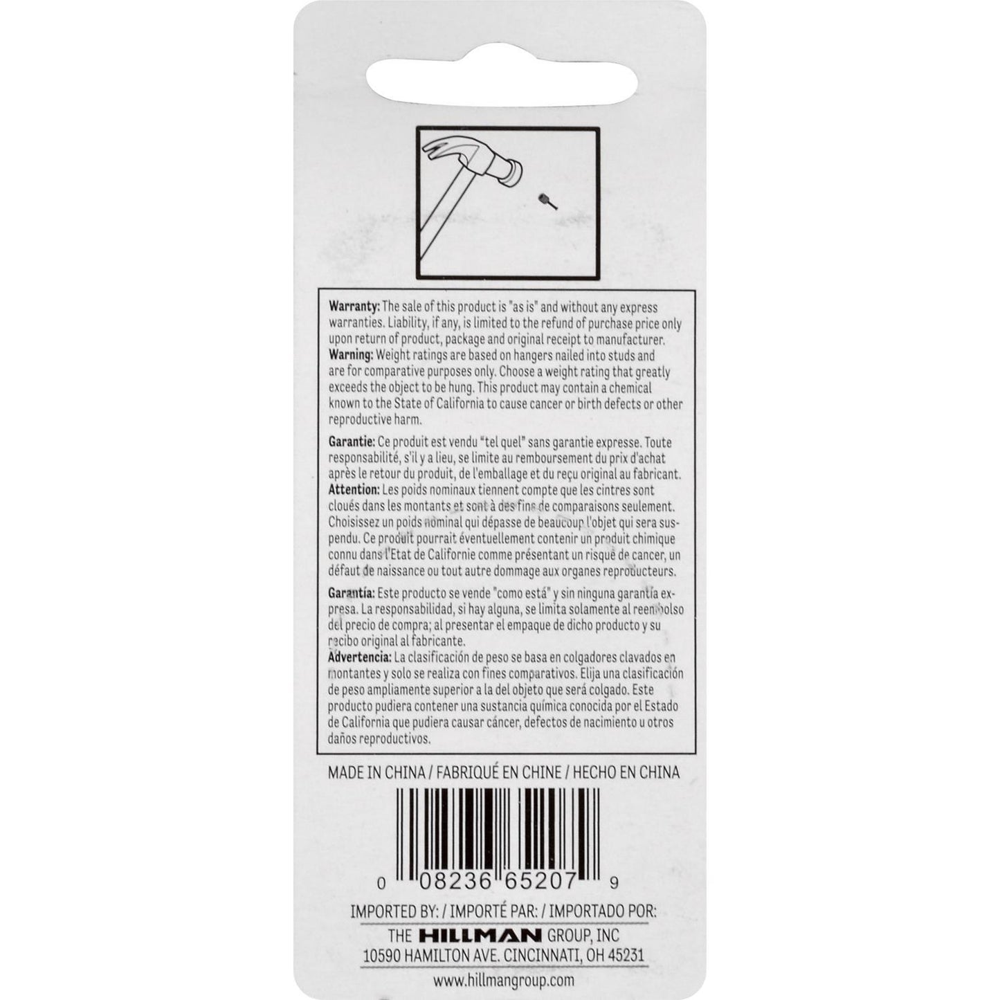 Hillman AnchorWire Steel-Plated Classic Picture Hanging Nails, 10-Pack