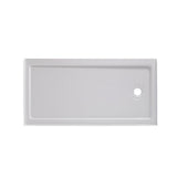 Lagoon 60 in. x 76 in. Left Drain Alcove Shower Kit in Ash Grey and Silver Hardware - Super Arbor