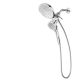 Attract 6-spray 6.75 in. Dual Shower Head and Handheld Shower Head in Chrome