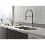 Trinsic Pro Single-Handle Pull-Down Sprayer Kitchen Faucet with Touch2O Technology and Spring Spout in Arctic Stainless - Super Arbor