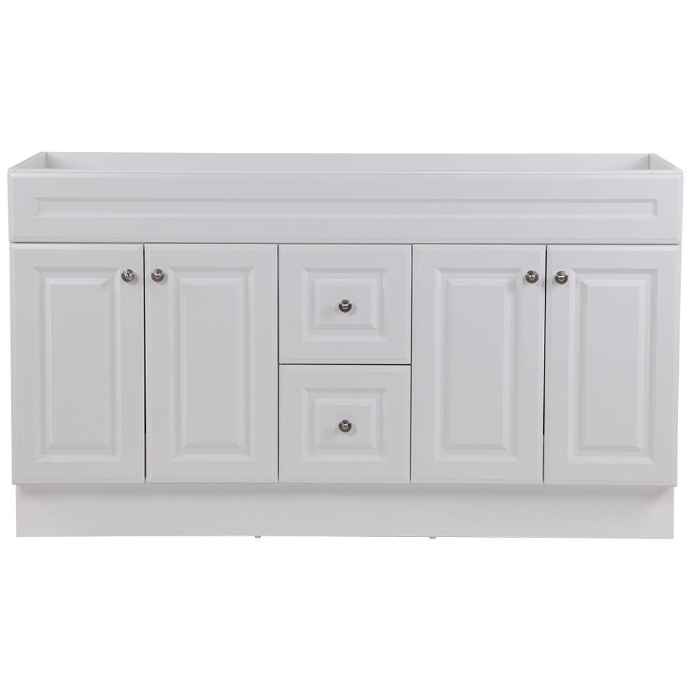 Glensford 60 in. W x 22 in. D Vanity Cabinet Only in White - Super Arbor