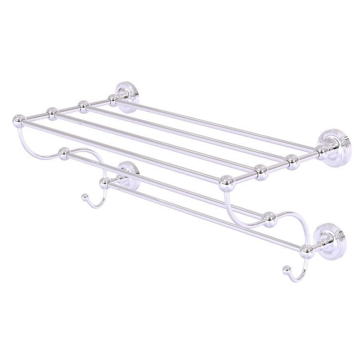 Allied Brass Prestige Regal Collection 24-in Train Rack Towel Shelf in Polished Nickel
