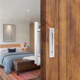 12 in. Stainless Steel Hexagon Pull and Flush Sliding Barn Door Handle Set - Super Arbor