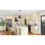 allen + roth Annscroft 18-in W x 36.125-in H x 12-in D Hazelnut Maple Door Wall Semi-Custom Cabinet