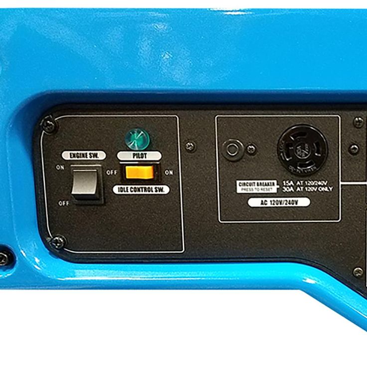 TSURUMI PUMP 3,600 Watt Gasoline Powered Portable Blue Generator with GFCI Protection and Honda GX240 Engine