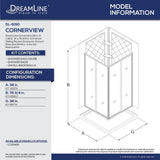 Cornerview 36x36x76.75 in. Framed Corner Sliding Shower Enclosure in Chrome with Acrylic Base and Back Walls Kit - Super Arbor