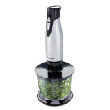 2-Speed Grey Hand Blender with 3 Cup Chopping Bowl