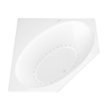 Mali 5 ft. Acrylic Corner Drop-in Air Bath Tub in White - Super Arbor