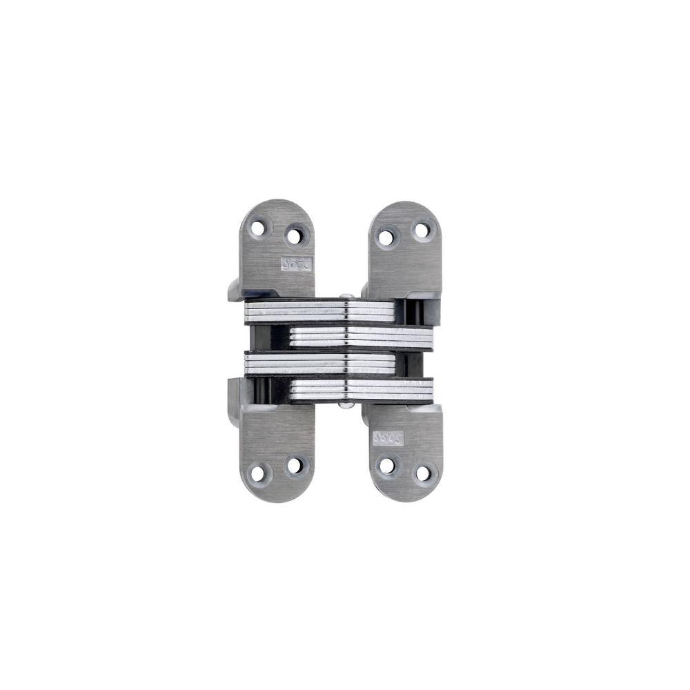 1-1/8 in. x 4-5/8 in. Satin Chrome Invisible Hinge - Super Arbor