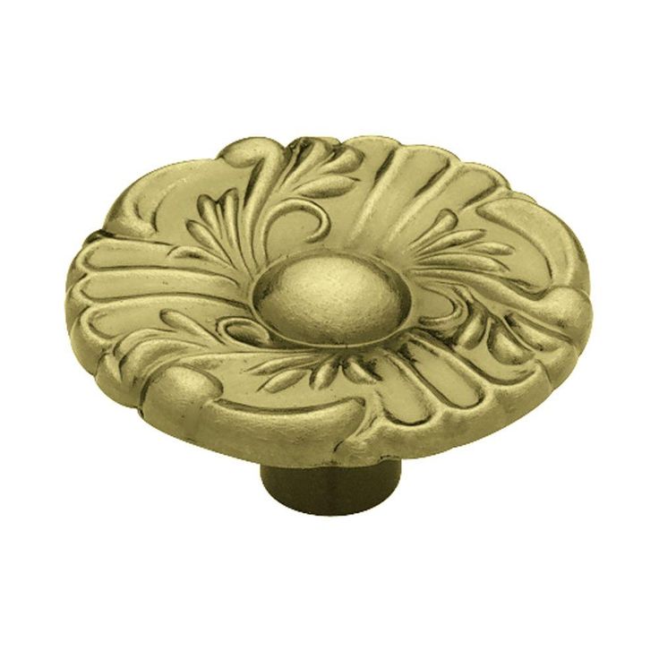 Provincial 1-1/2 in. (38 mm) Antique Brass Round Cabinet Knob