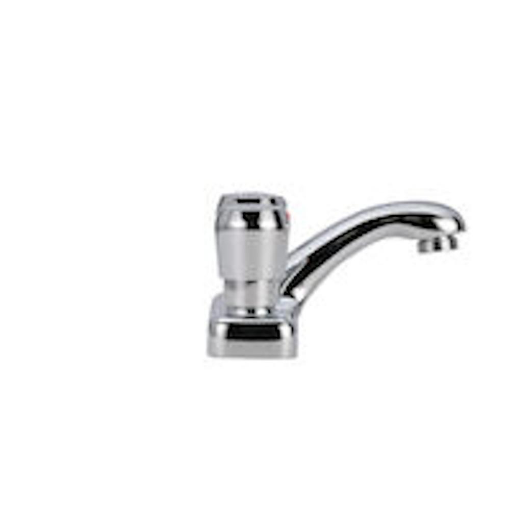 AquaSpec Single-Handle Metering Utility Faucet with Push-Button Handles in Chrome - Super Arbor