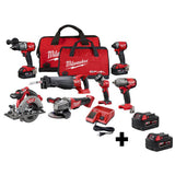 M18 FUEL 18-Volt Lithium-Ion Brushless Cordless Hammer Drill and Impact Driver Combo Kit (2-Tool) with Two 5Ah Batteries